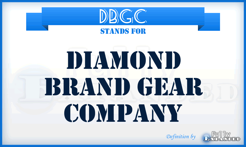 DBGC - Diamond Brand Gear Company