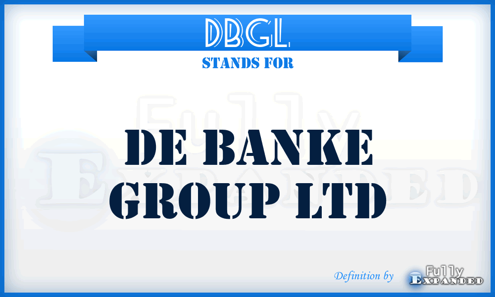 DBGL - De Banke Group Ltd