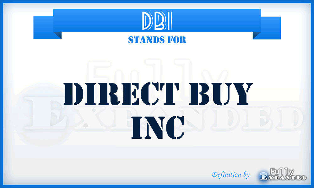 DBI - Direct Buy Inc