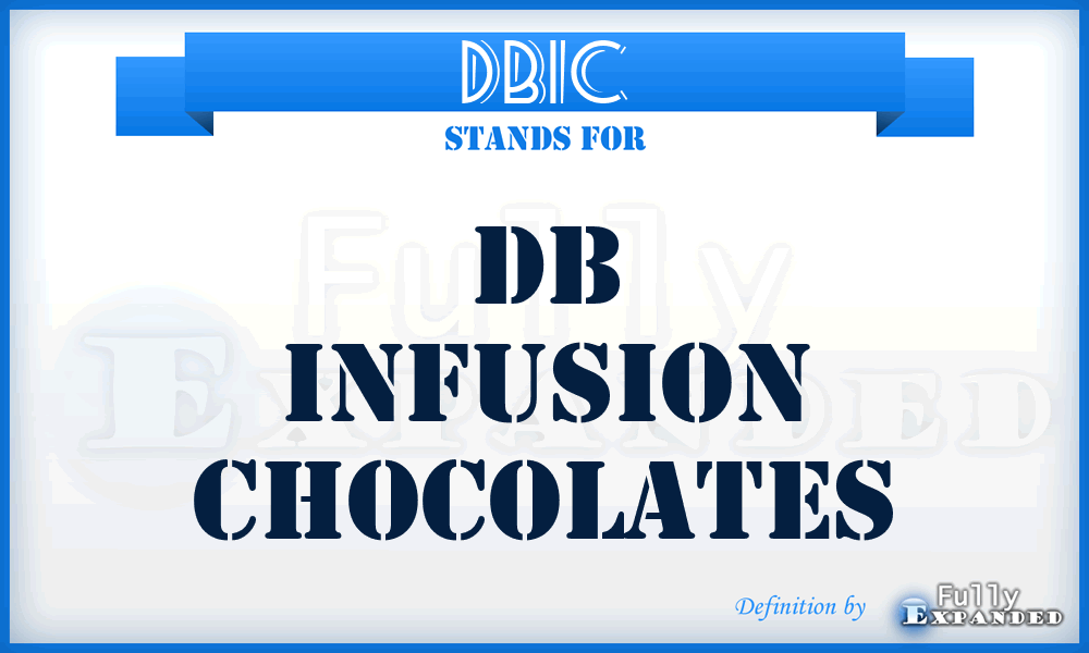 DBIC - DB Infusion Chocolates