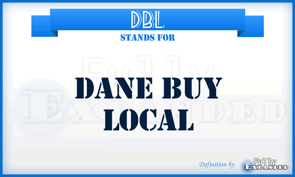 DBL - Dane Buy Local