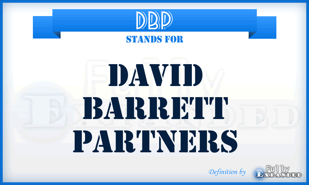 DBP - David Barrett Partners