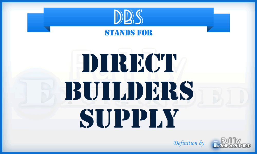 DBS - Direct Builders Supply