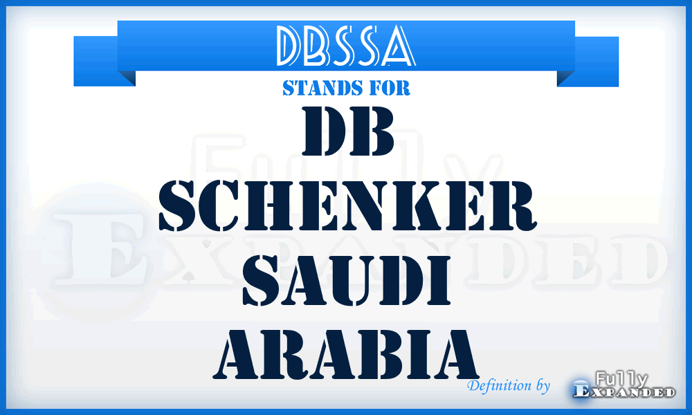 DBSSA - DB Schenker Saudi Arabia