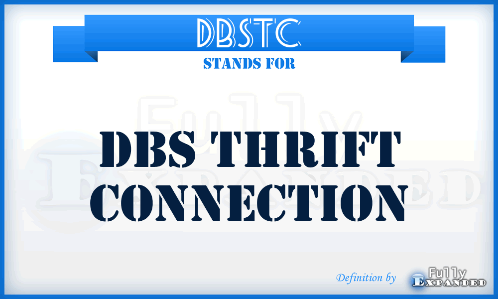 DBSTC - DBS Thrift Connection