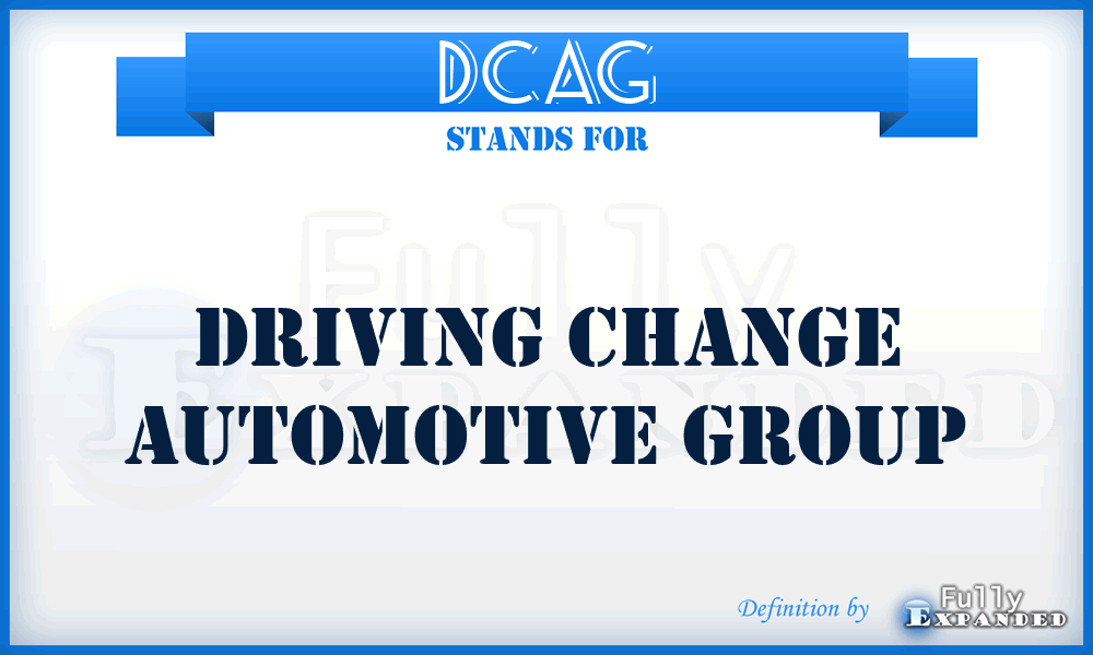 DCAG - Driving Change Automotive Group