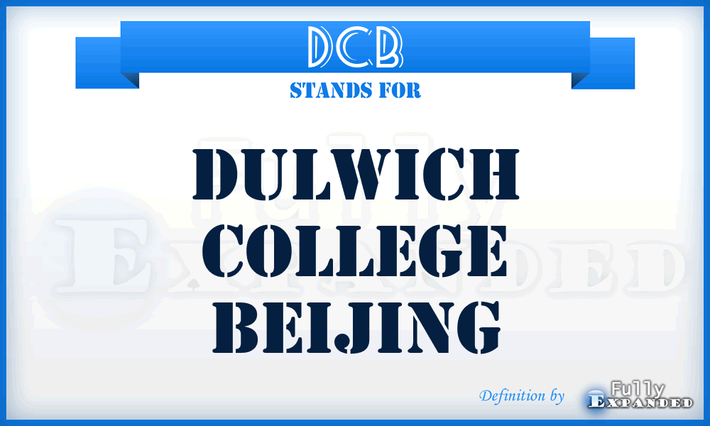 DCB - Dulwich College Beijing