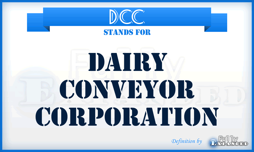 DCC - Dairy Conveyor Corporation