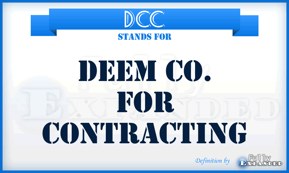 DCC - Deem Co. for Contracting