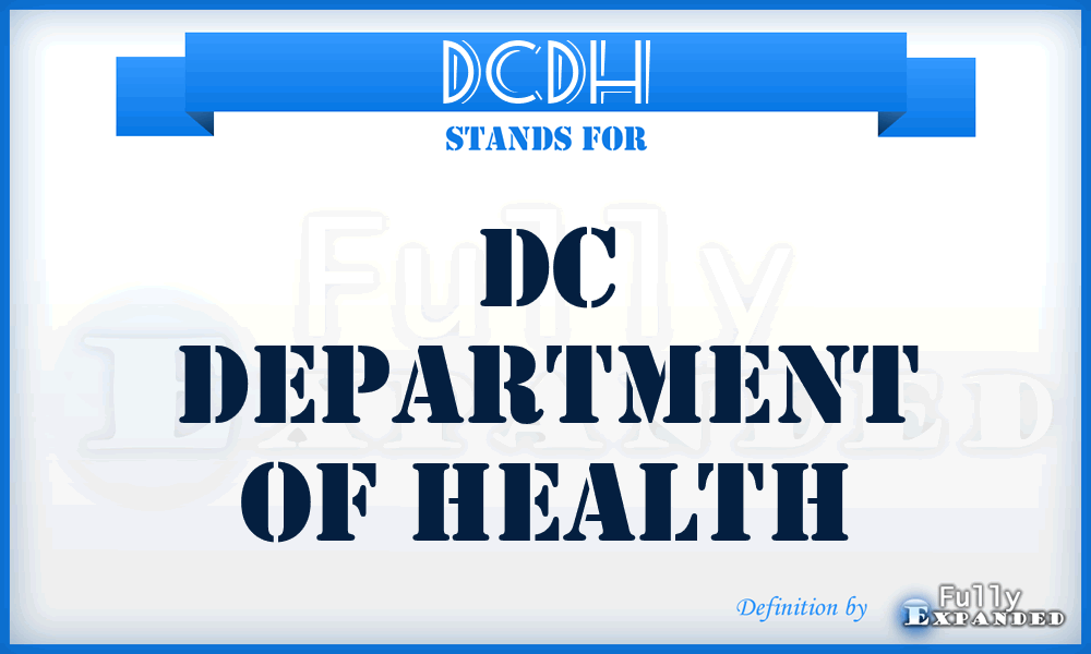 DCDH - DC Department of Health