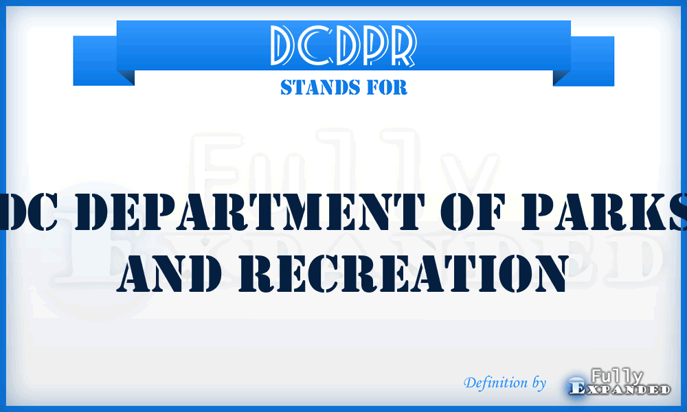 DCDPR - DC Department of Parks and Recreation