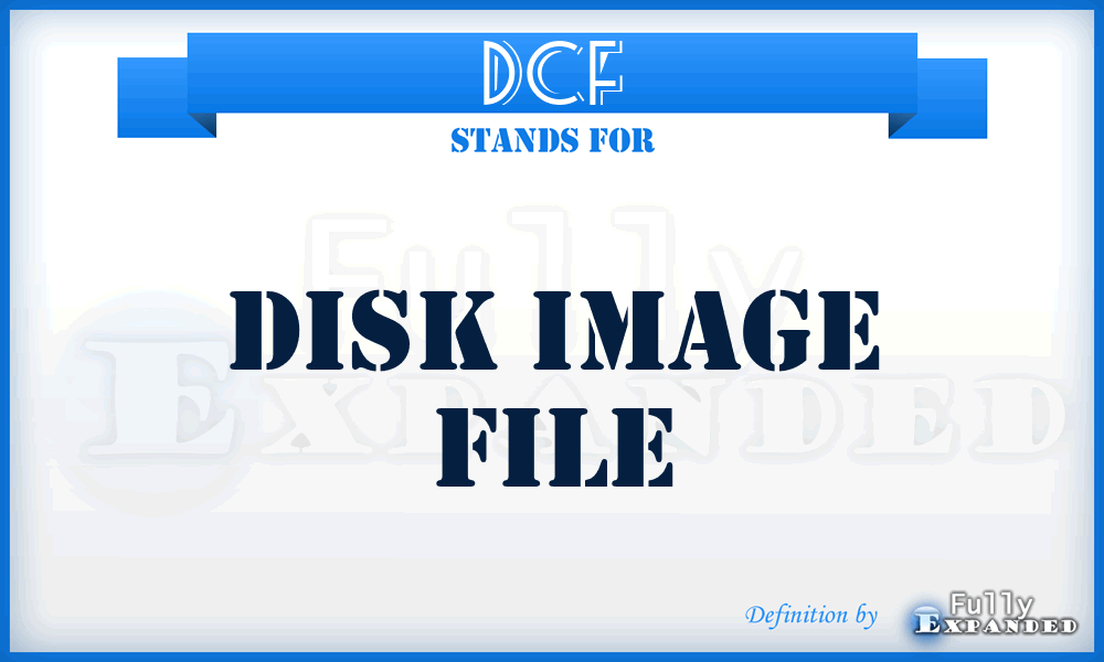 DCF - Disk image file