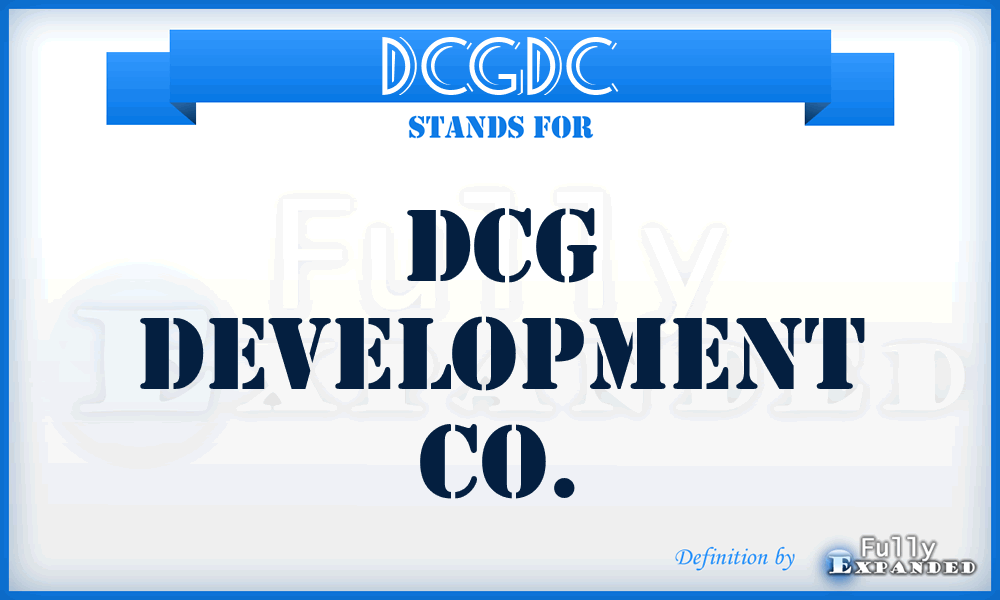 DCGDC - DCG Development Co.