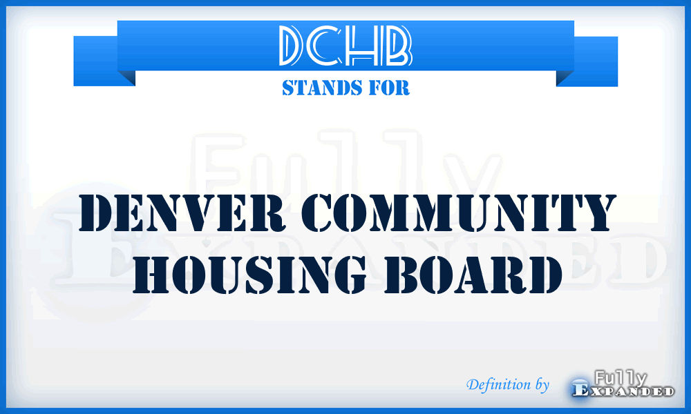 DCHB - Denver Community Housing Board