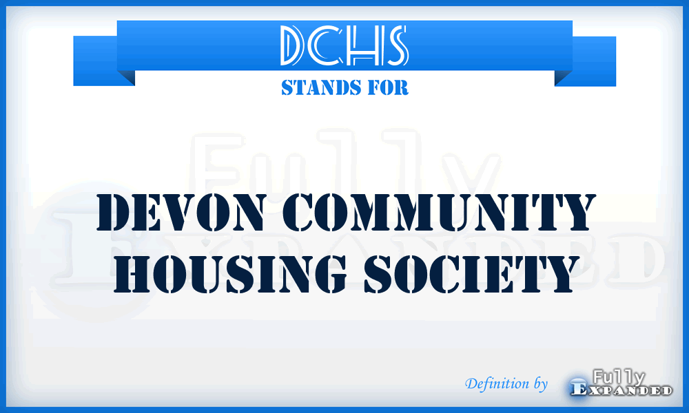 DCHS - Devon Community Housing Society