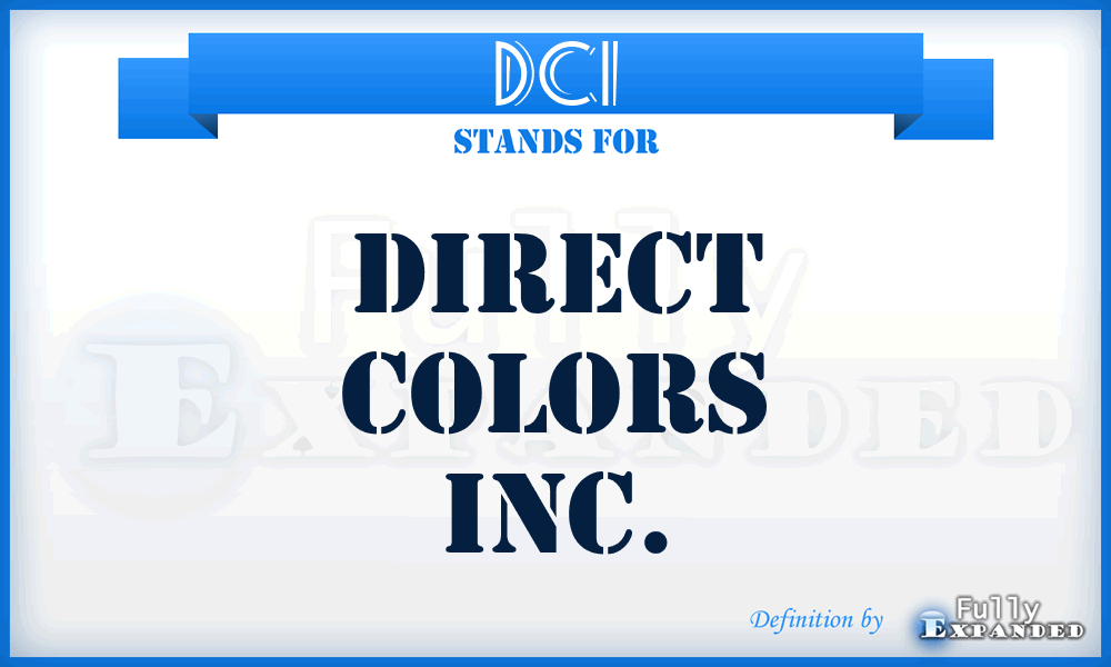 DCI - Direct Colors Inc.