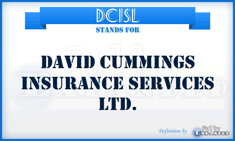 DCISL - David Cummings Insurance Services Ltd.