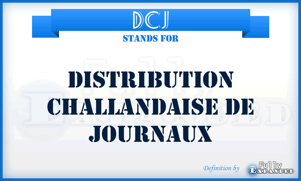 DCJ - Distribution Challandaise de Journaux