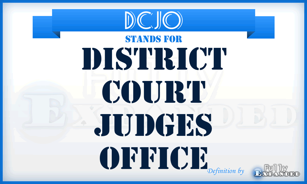 DCJO - District Court Judges Office