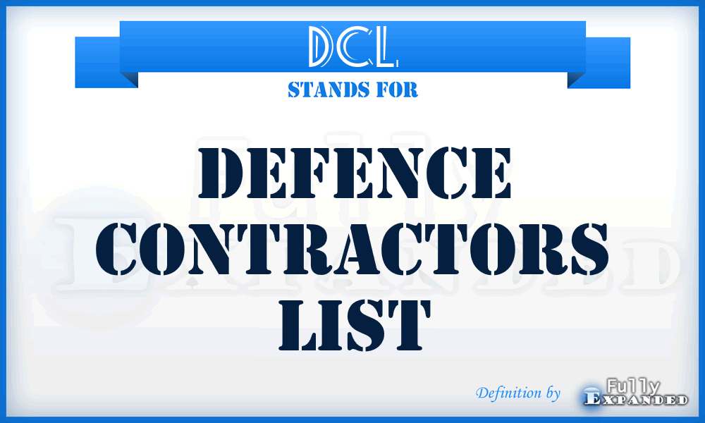 DCL - Defence Contractors List