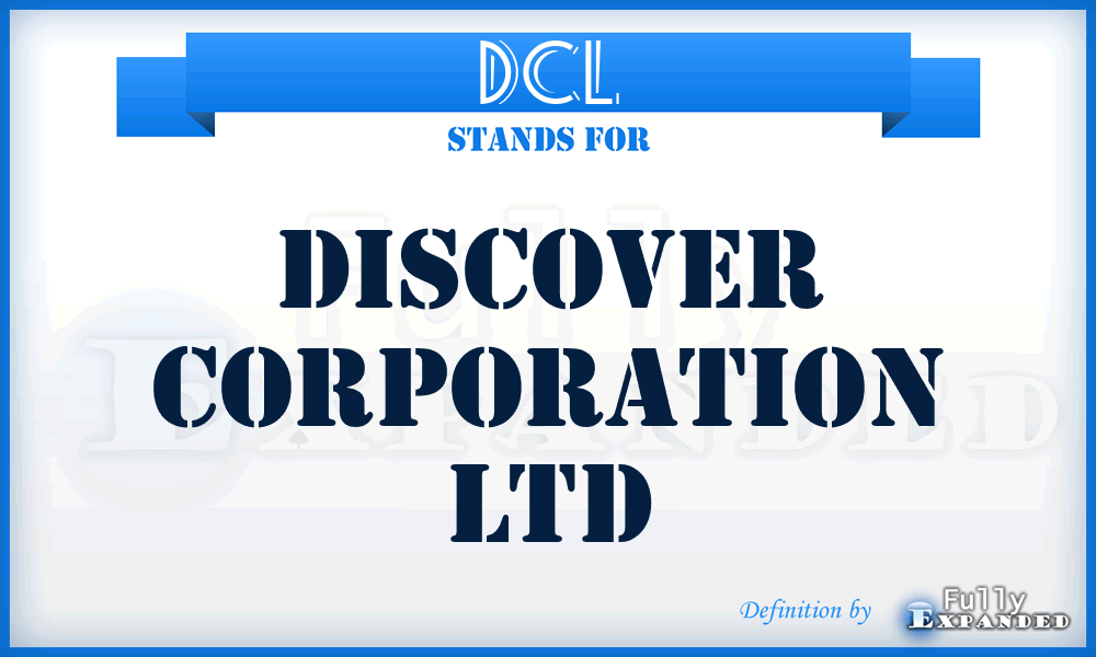 DCL - Discover Corporation Ltd