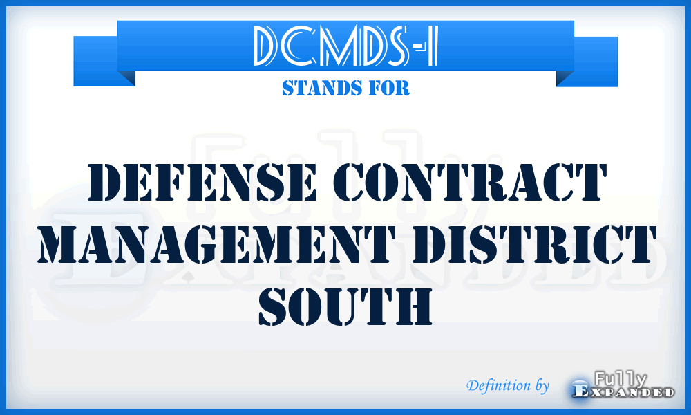 DCMDS-I - Defense Contract Management District South