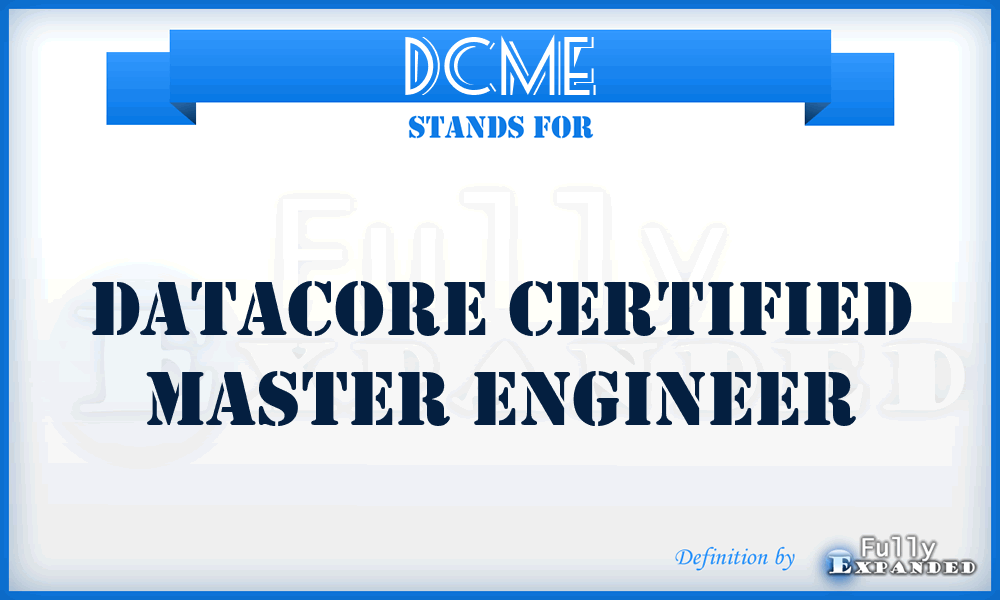 DCME - DataCore Certified Master Engineer