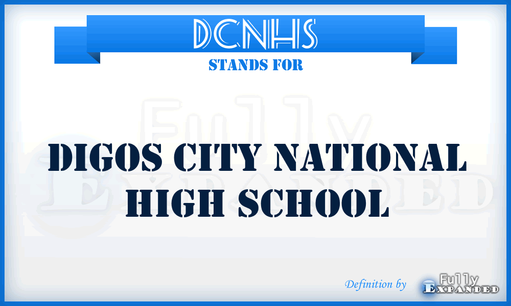 DCNHS - Digos City National High School