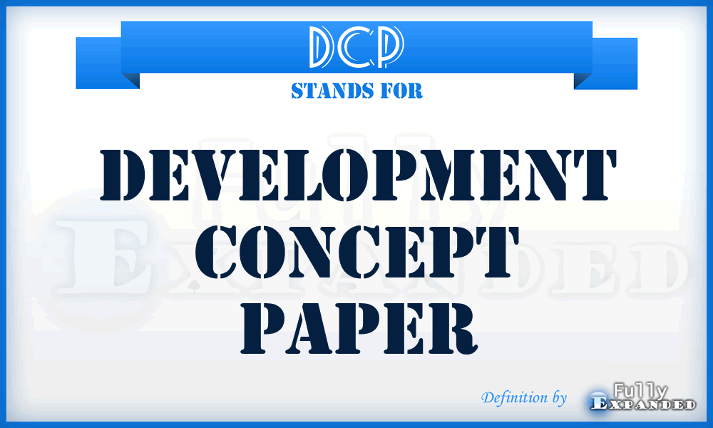 DCP - development concept paper