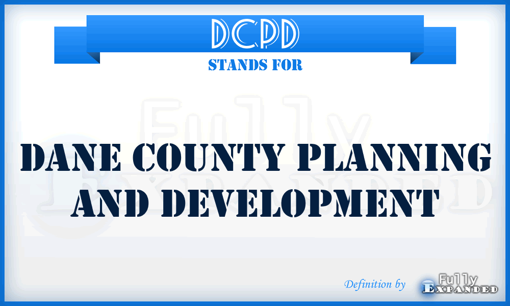 DCPD - Dane County Planning and Development