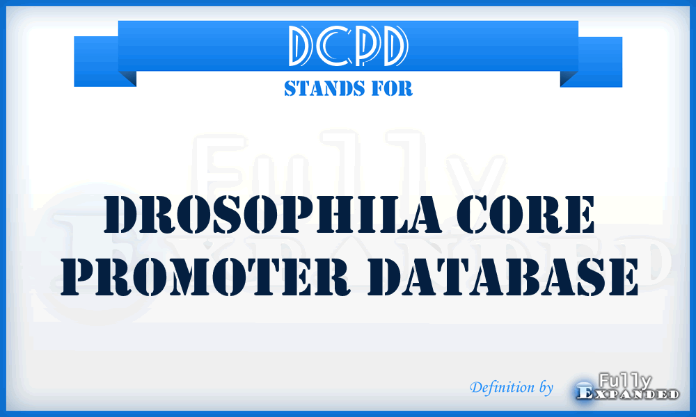 DCPD - Drosophila Core Promoter Database