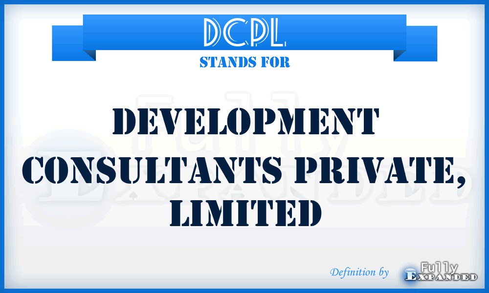 DCPL - Development Consultants Private, Limited