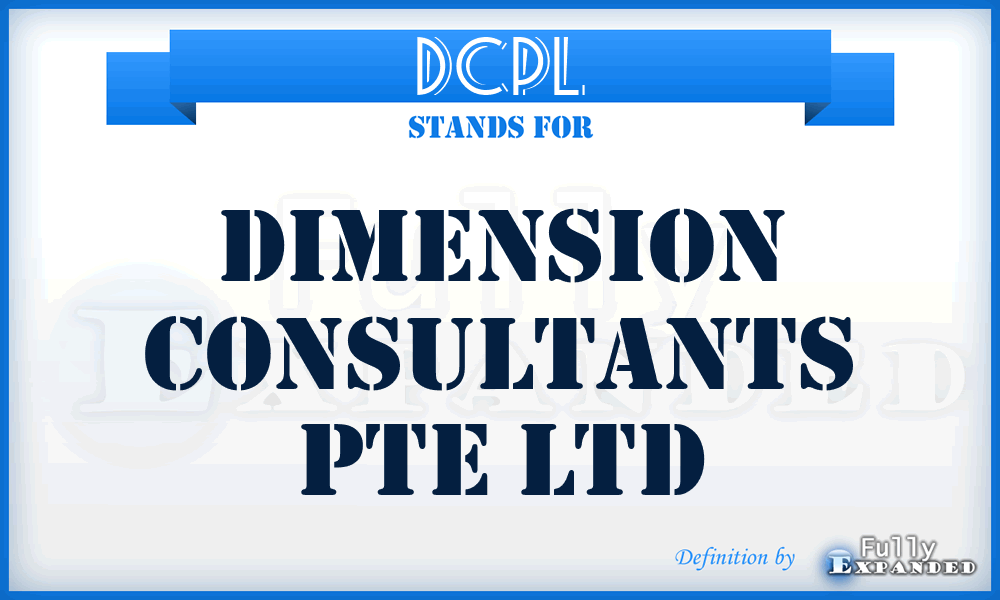 DCPL - Dimension Consultants Pte Ltd