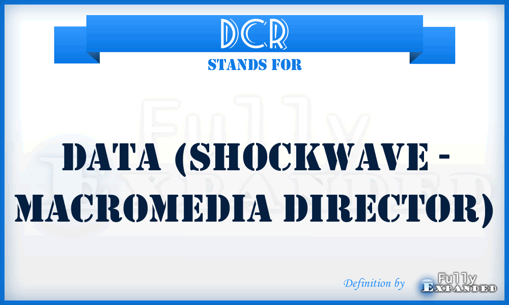 DCR - Data (Shockwave - Macromedia Director)
