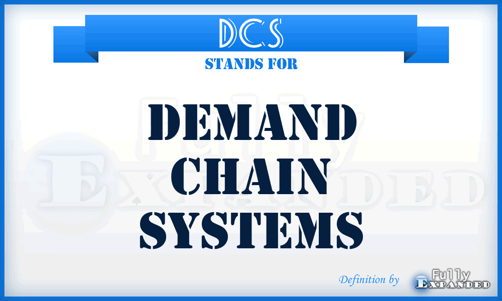 DCS - Demand Chain Systems