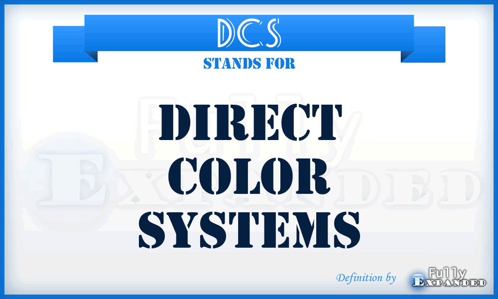 DCS - Direct Color Systems