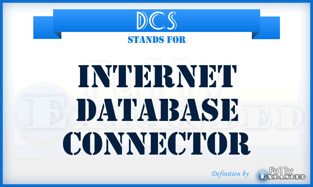 DCS - Internet database connector