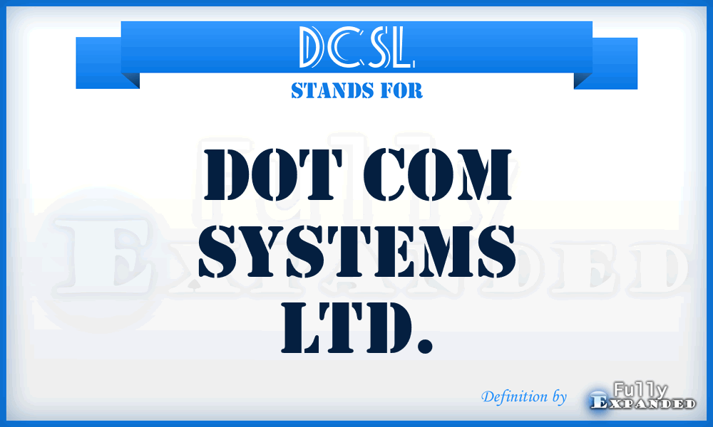 DCSL - Dot Com Systems Ltd.
