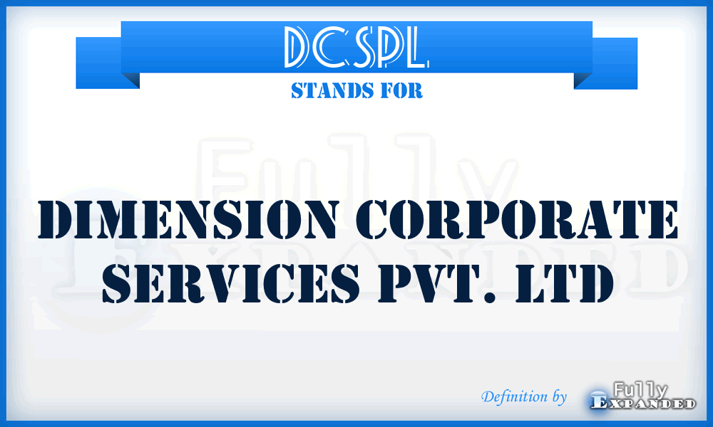 DCSPL - Dimension Corporate Services Pvt. Ltd