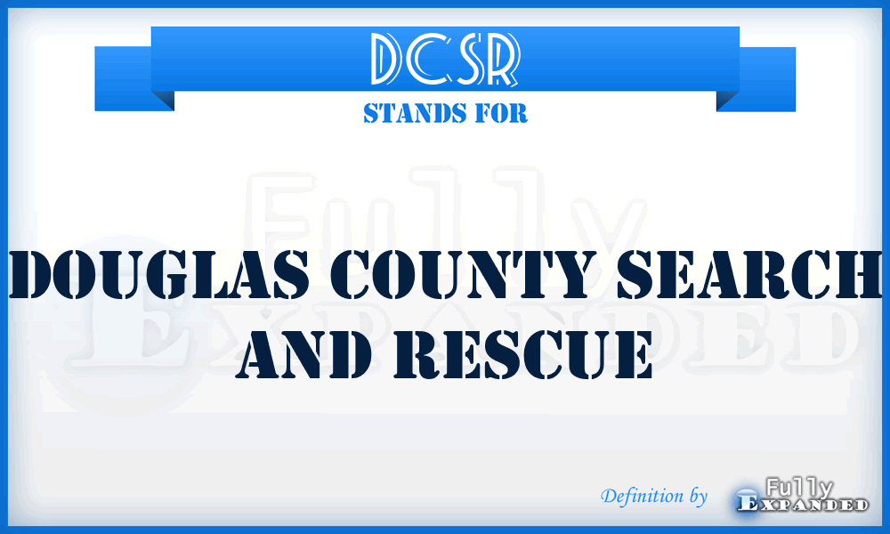 DCSR - Douglas County Search and Rescue