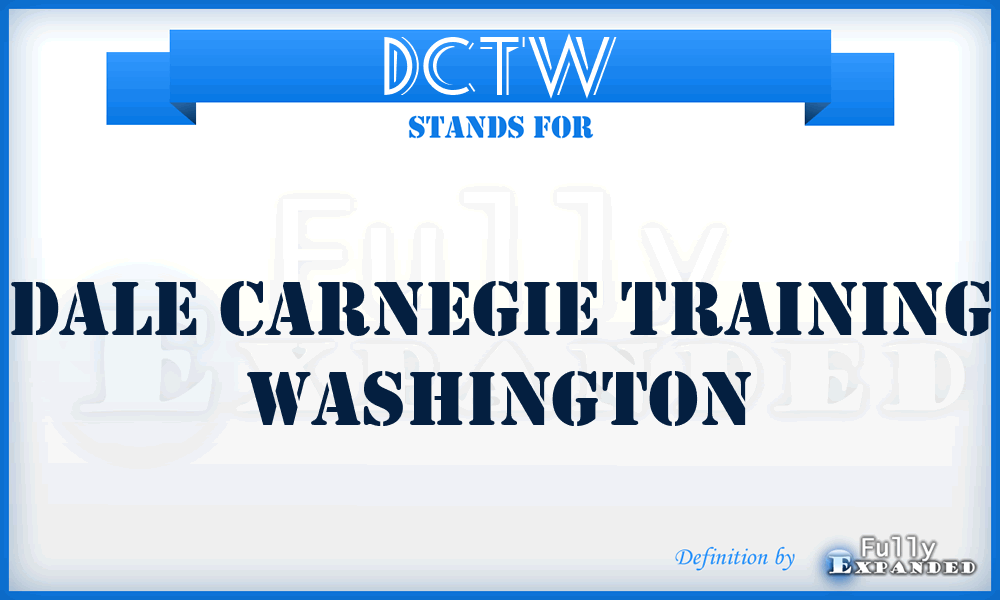 DCTW - Dale Carnegie Training Washington