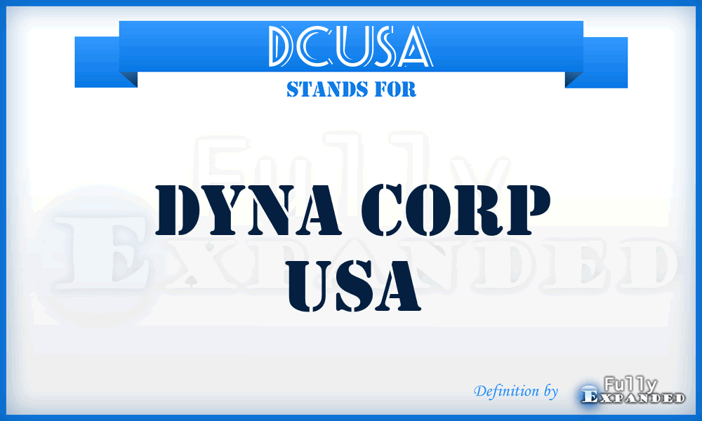 DCUSA - Dyna Corp USA