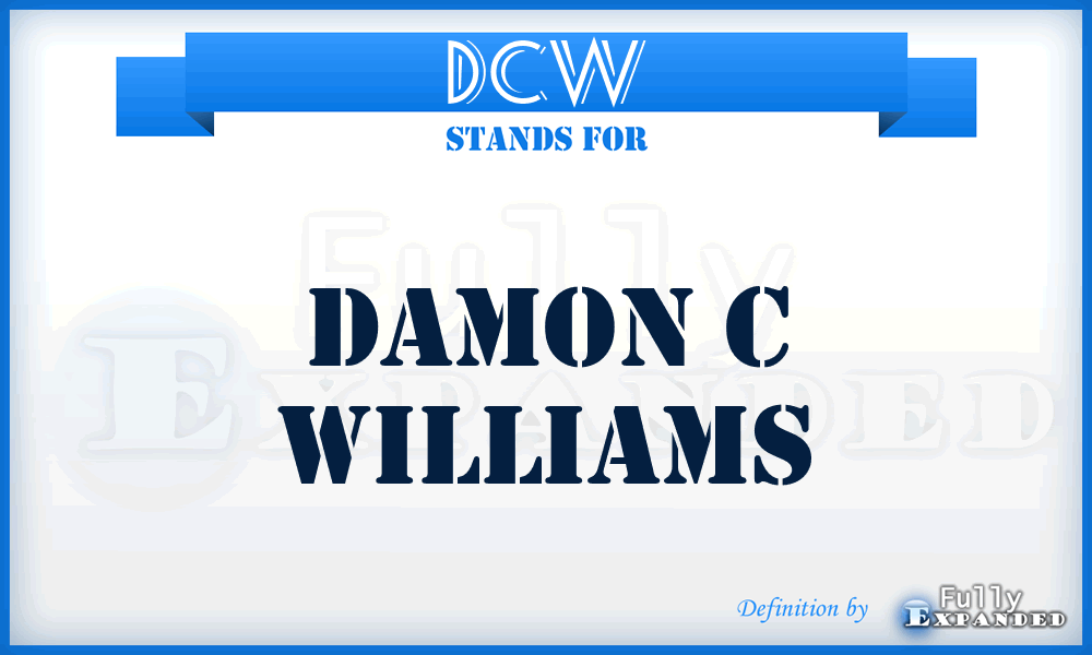 DCW - Damon C Williams