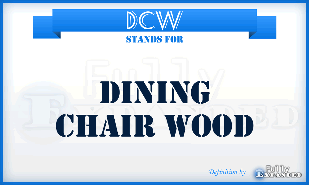 DCW - Dining Chair Wood
