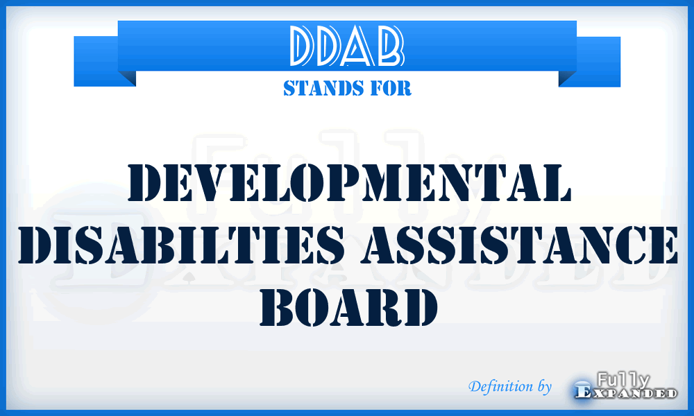 DDAB - Developmental Disabilties Assistance Board