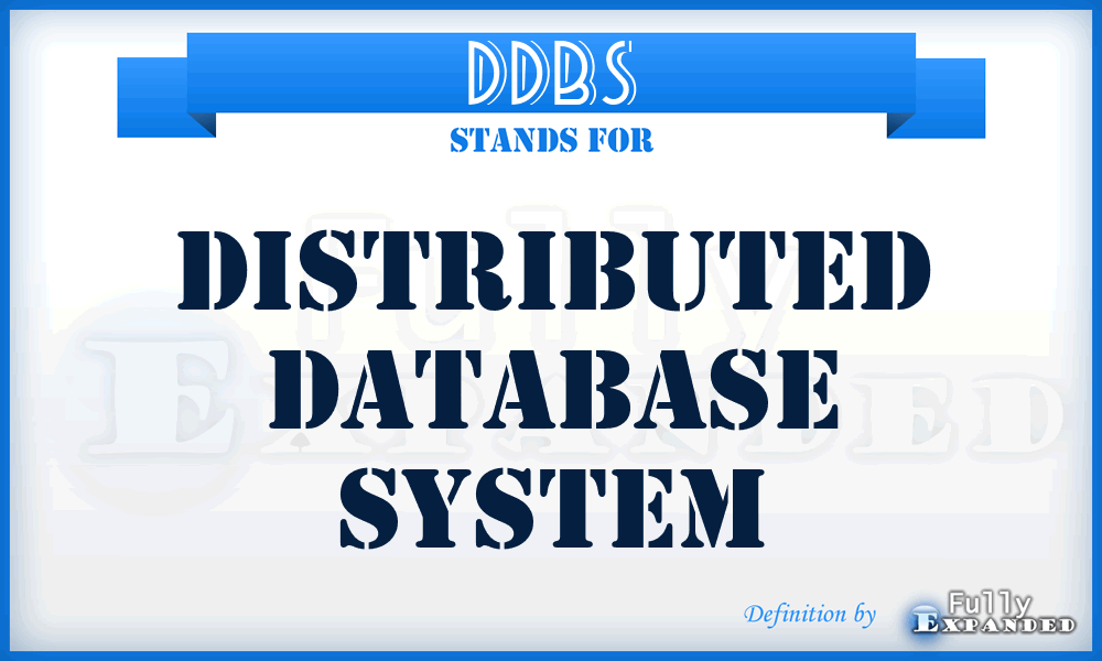 DDBS - distributed database system