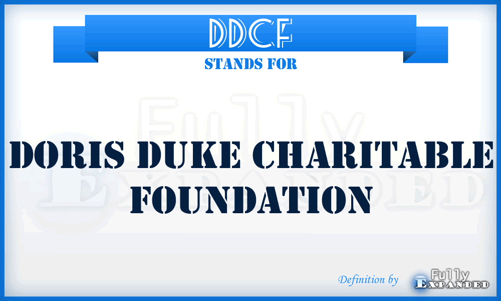 DDCF - Doris Duke Charitable Foundation