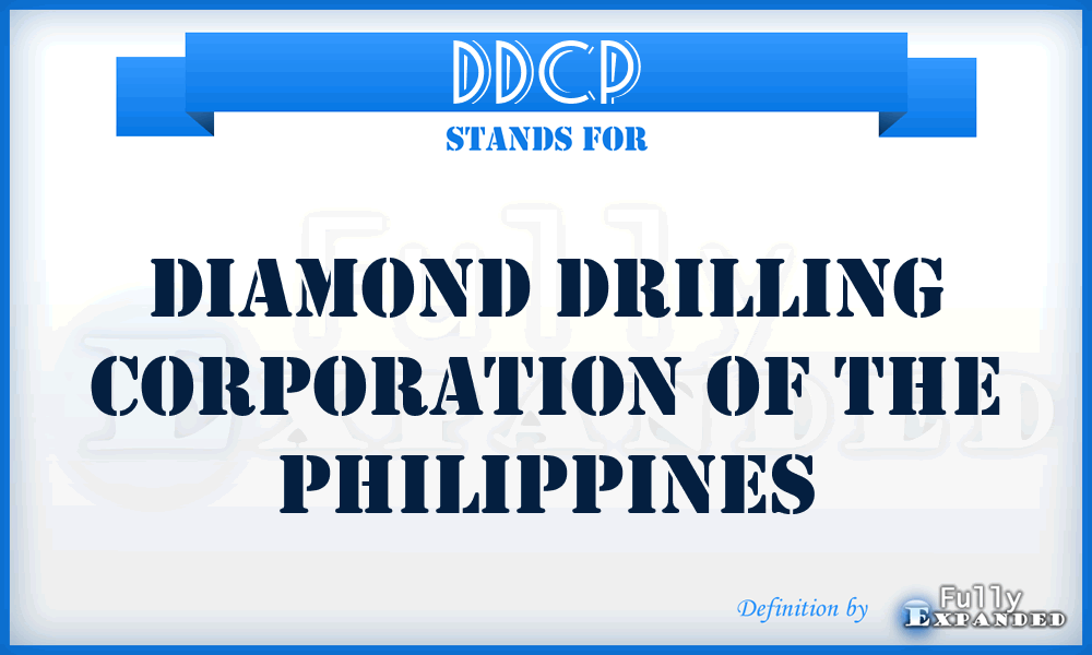 DDCP - Diamond Drilling Corporation of the Philippines