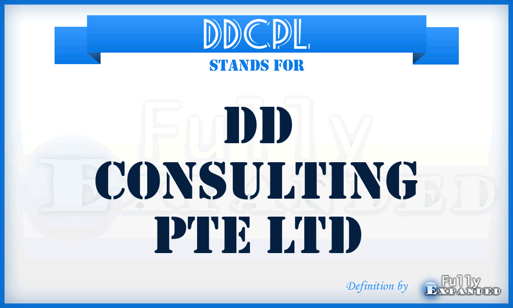 DDCPL - DD Consulting Pte Ltd