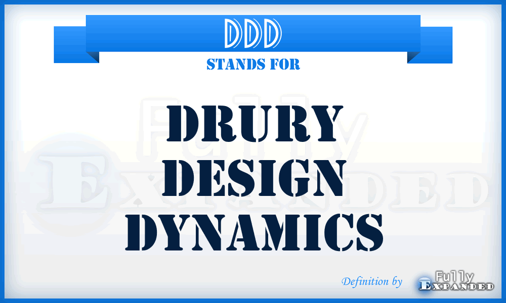 DDD - Drury Design Dynamics